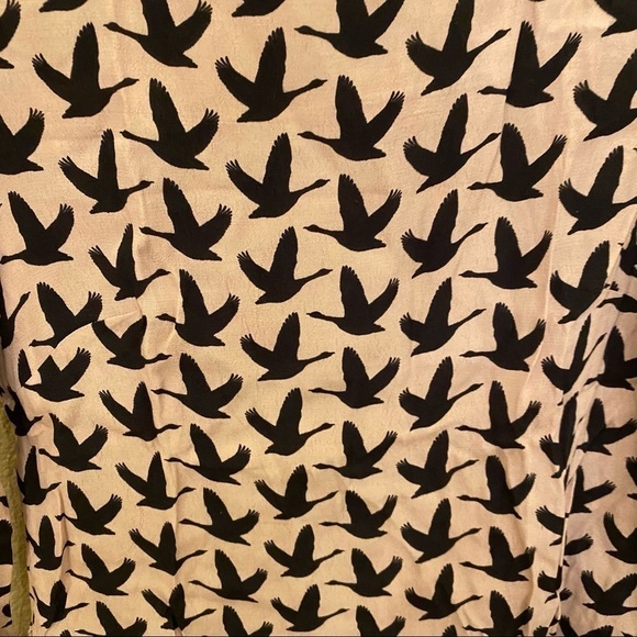 H&M Pink Bird Long Sleeve Top Size 2 - Picture 3 of 10